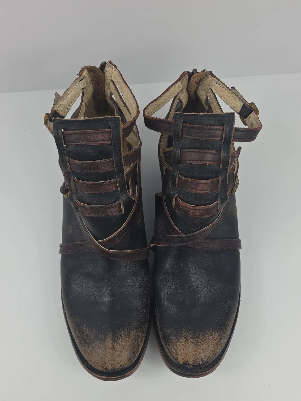 Freebird By‎ Steven Stair Distressed Leather Women's Ankle Boots Size 10